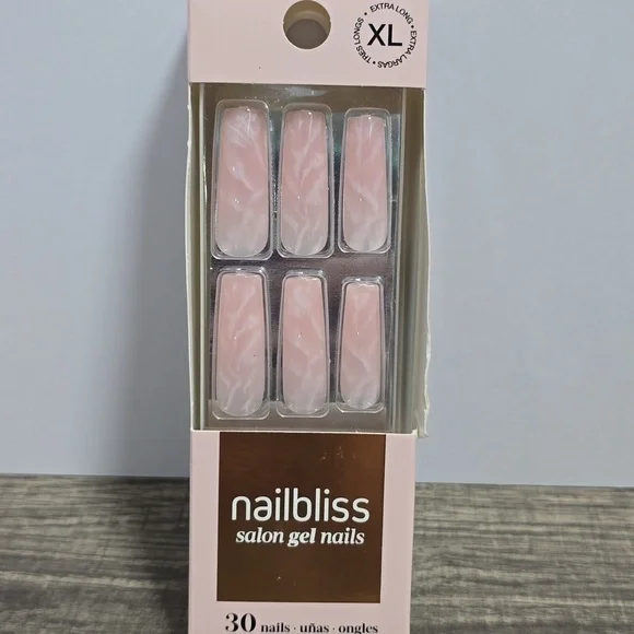 Dashing Diva NailBliss Salon Gel Nails Extra Long Length Brand New Nude Pink - Picture 1 of 4